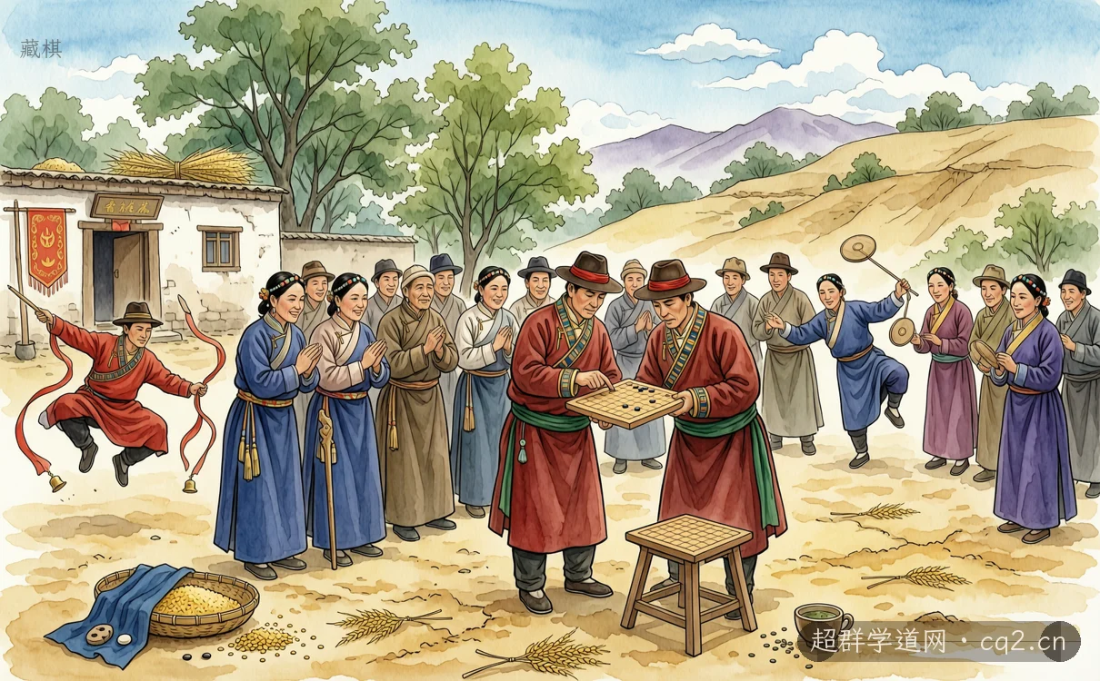 藏棋（AI 生成意境插图）