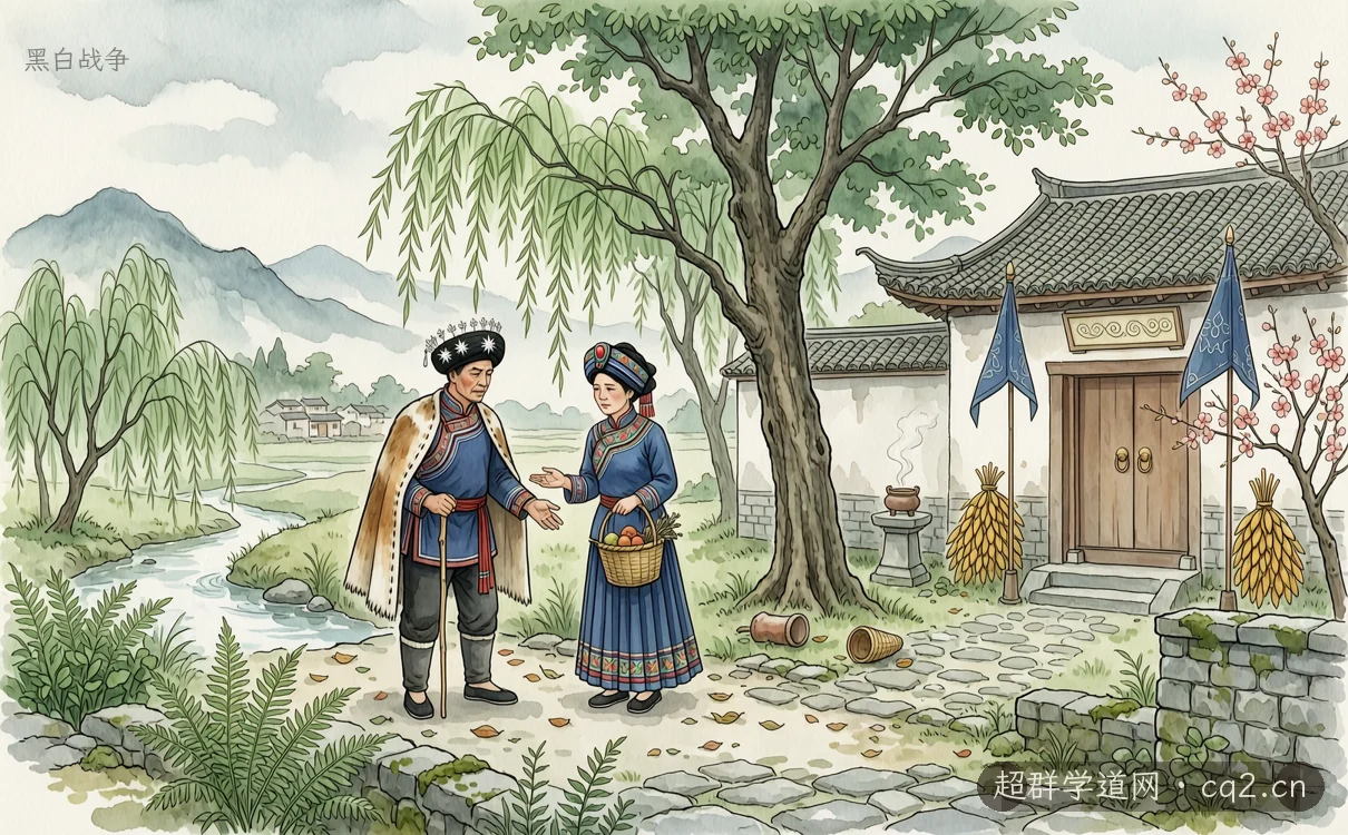 黑白战争（AI 生成意境插图）