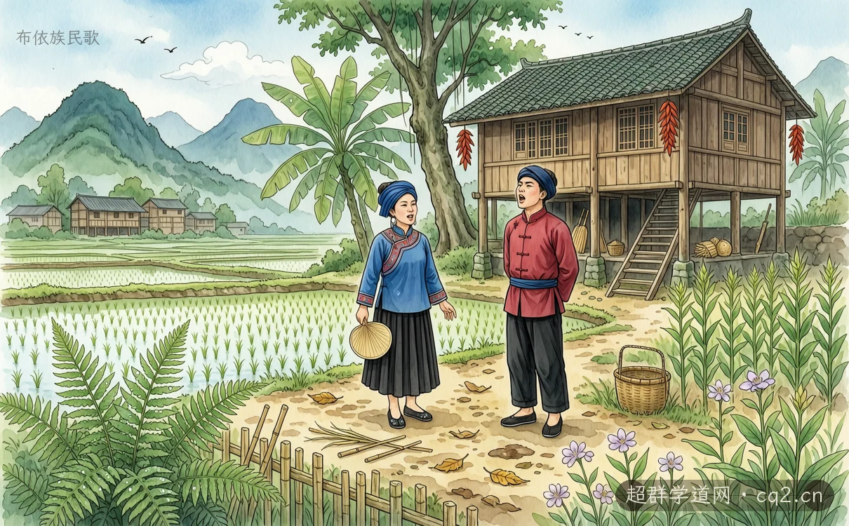 布依族民歌（AI 生成意境插图）