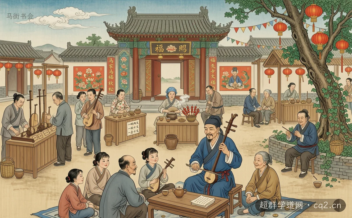 马街书会（AI 生成意境插图）