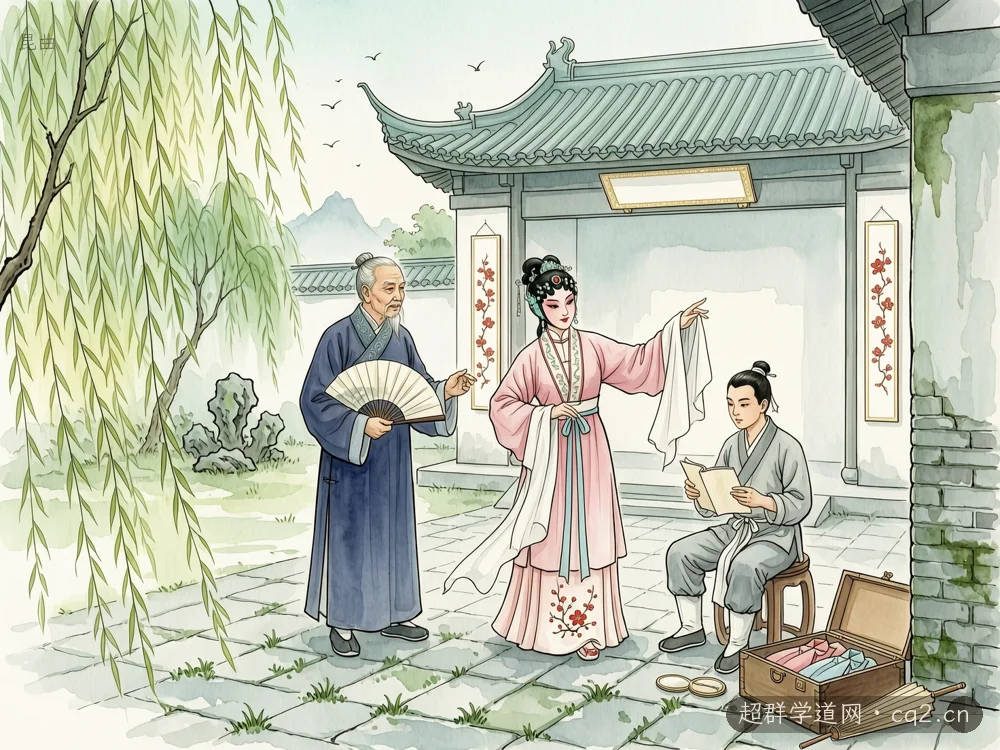 昆曲（AI 生成意境插图）