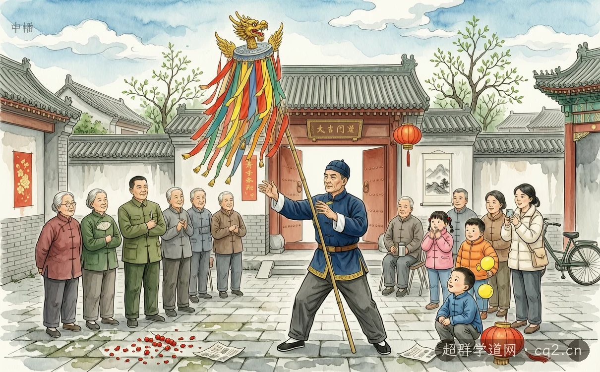 中幡（AI 生成意境插图）