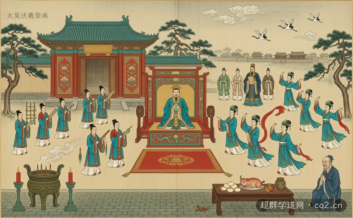 太昊伏羲祭典（AI 生成意境插图）
