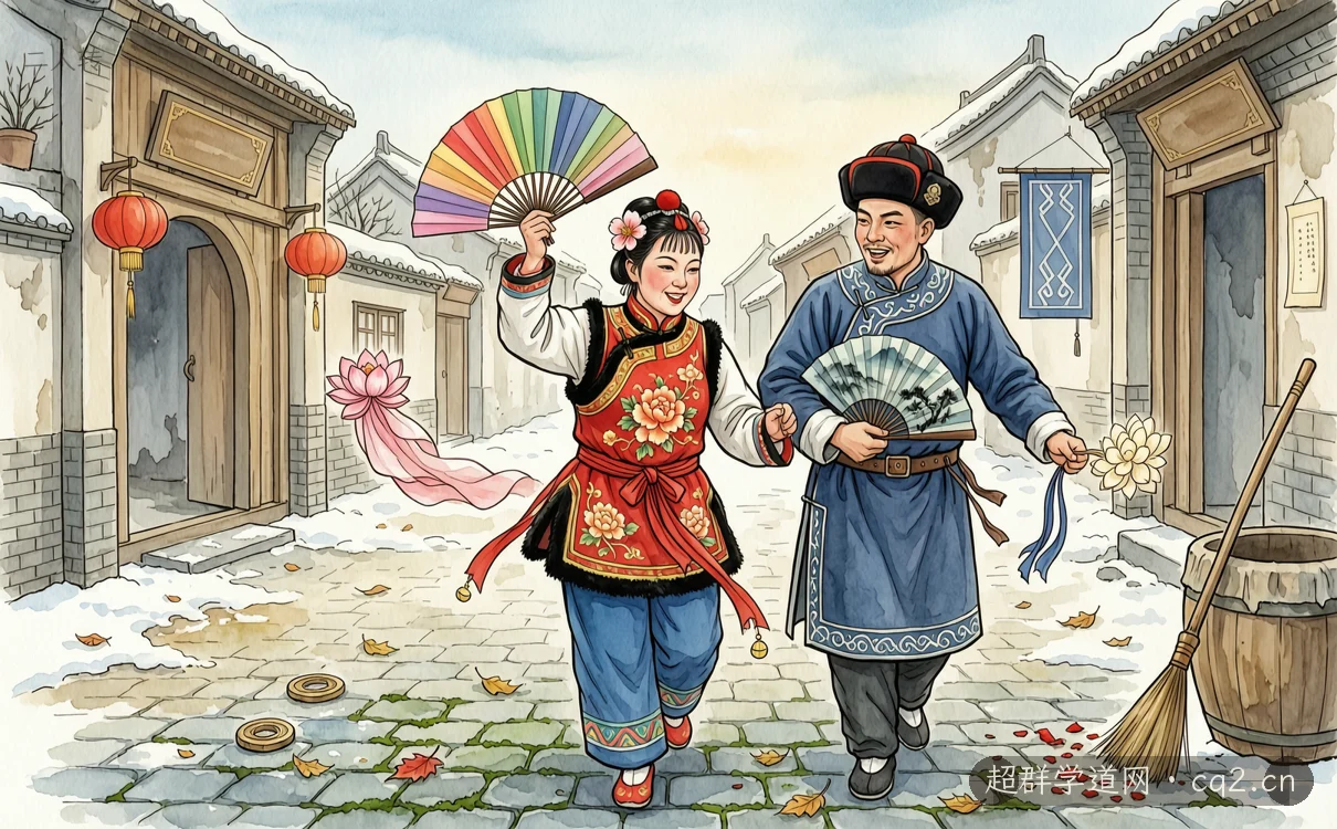 二人转（AI 生成意境插图）