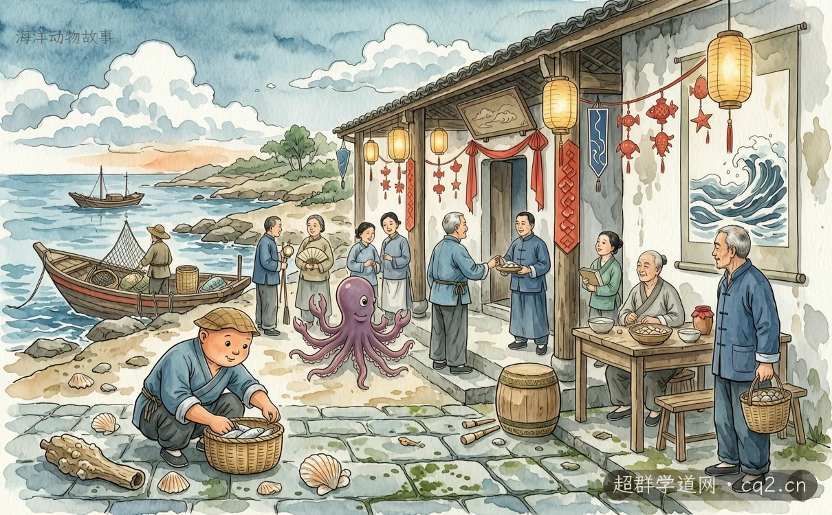 海洋动物故事（AI 生成意境插图）