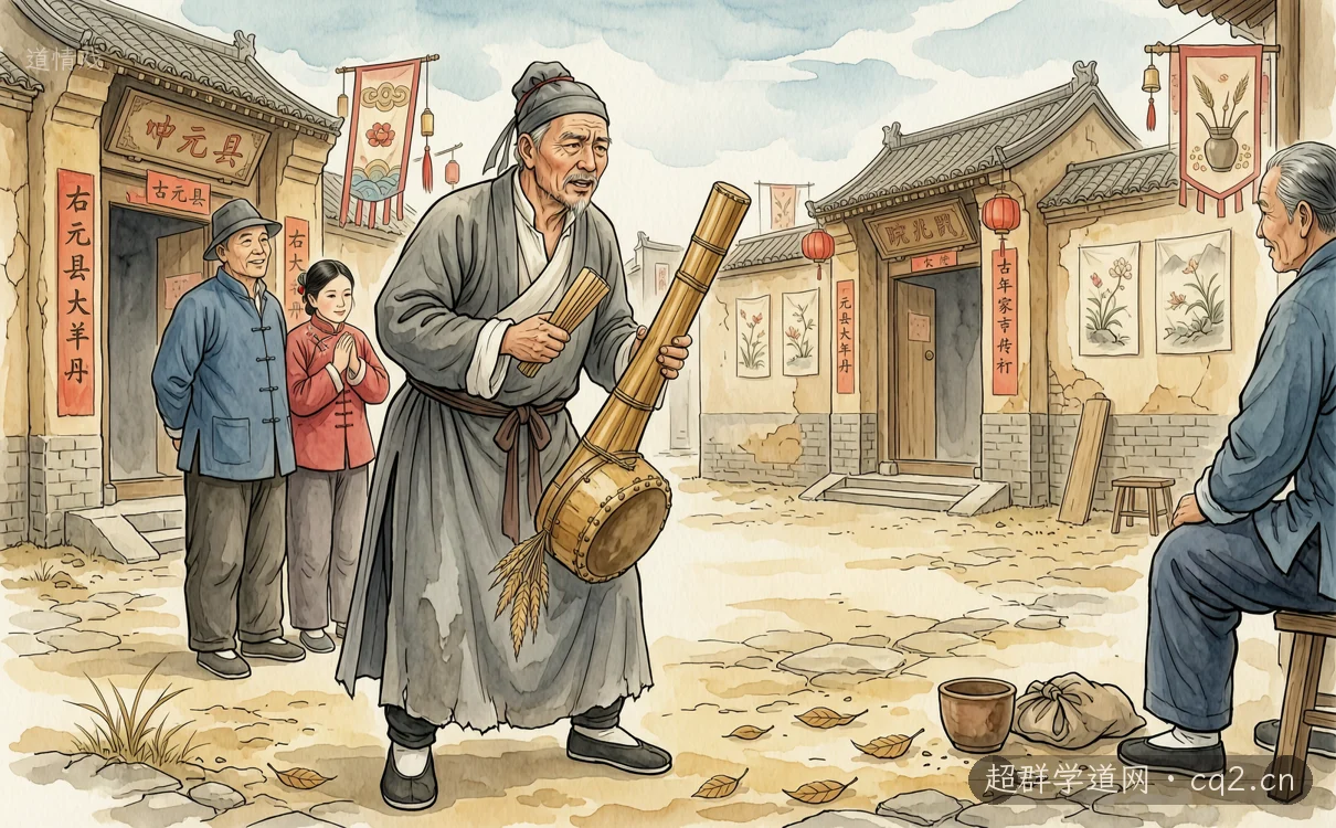 道情戏（AI 生成意境插图）