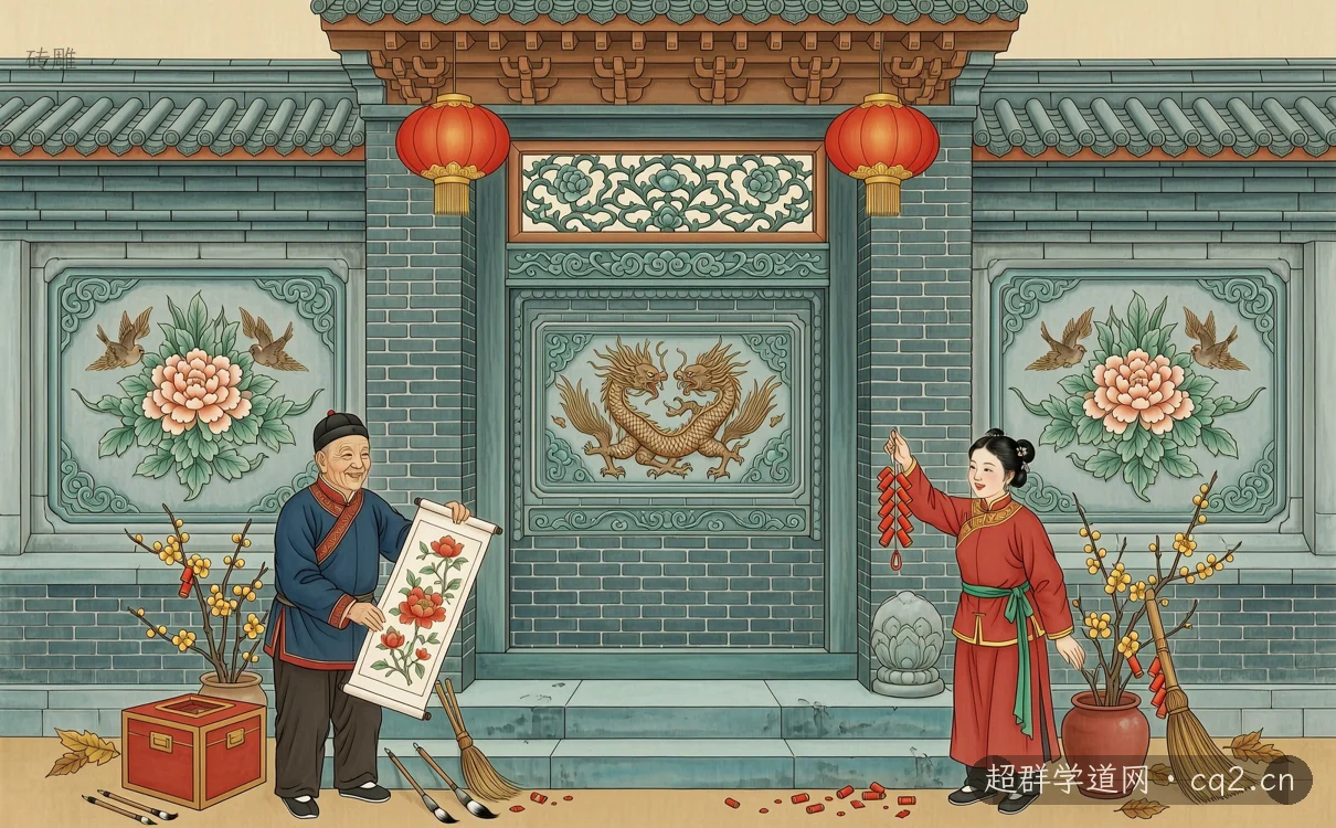 砖雕（AI 生成意境插图）