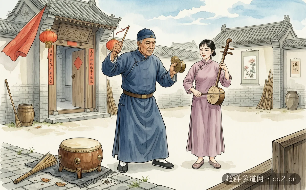 京东大鼓（AI 生成意境插图）