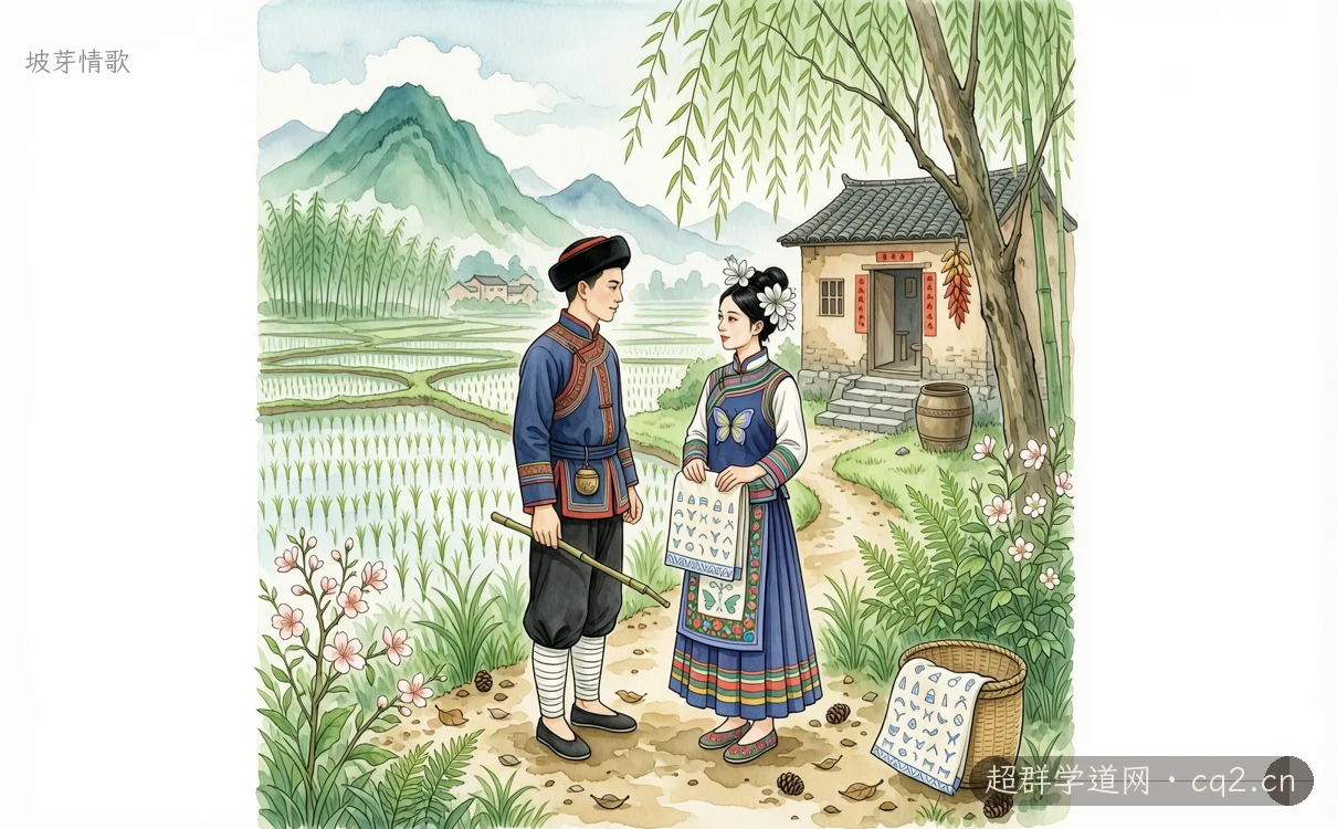 坡芽情歌（AI 生成意境插图）