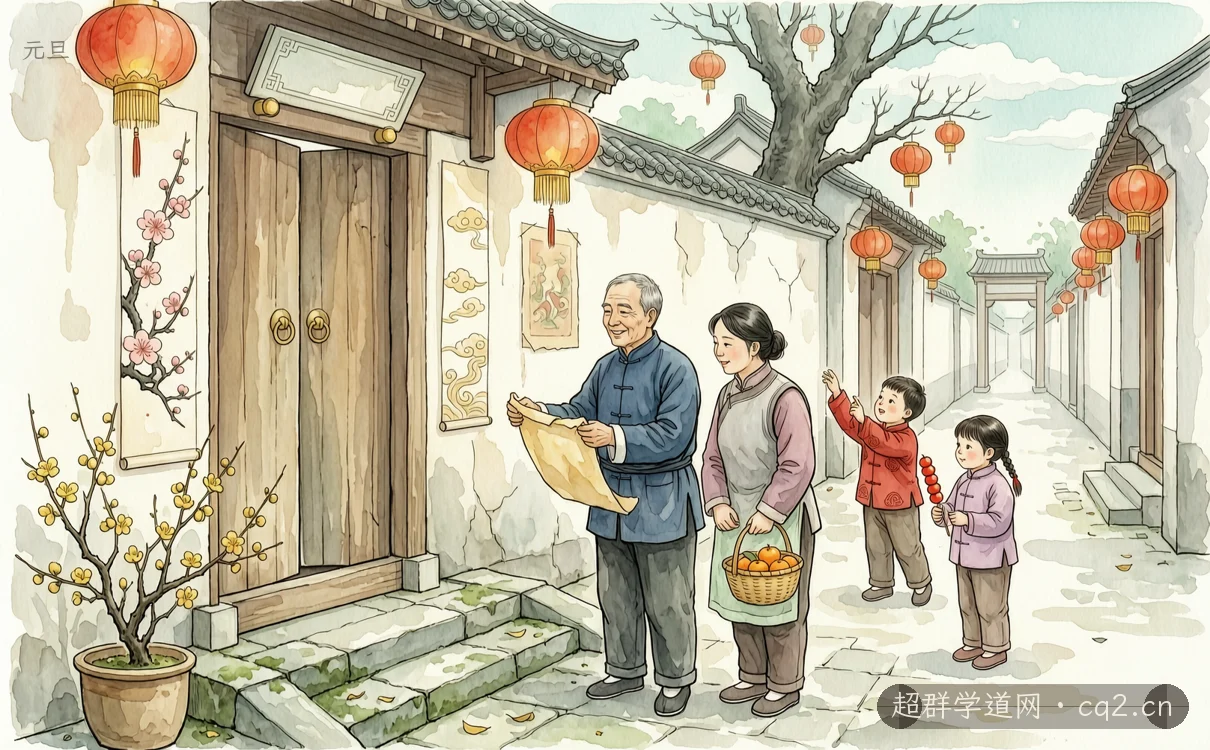 元旦（AI 生成意境插图）