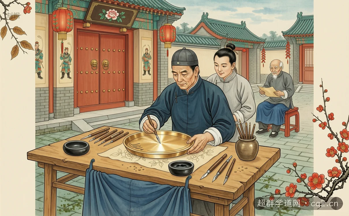 刻铜（AI 生成意境插图）