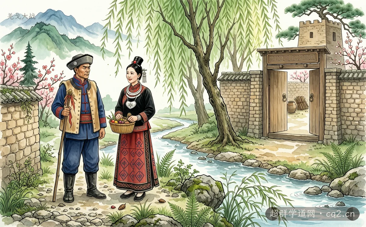 羌戈大战（AI 生成意境插图）