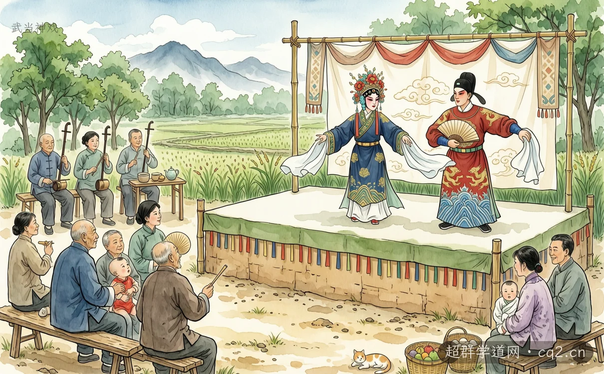 武当神戏（AI 生成意境插图）