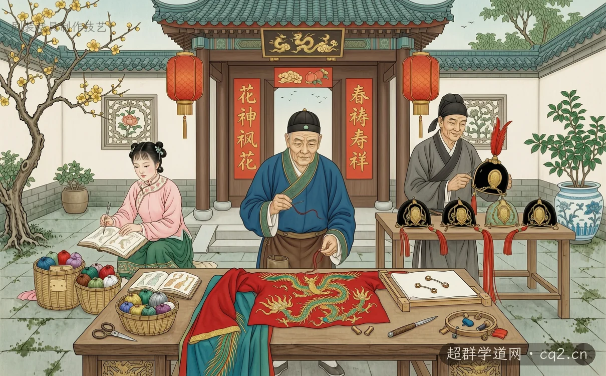 剧装戏具制作技艺（AI 生成意境插图）