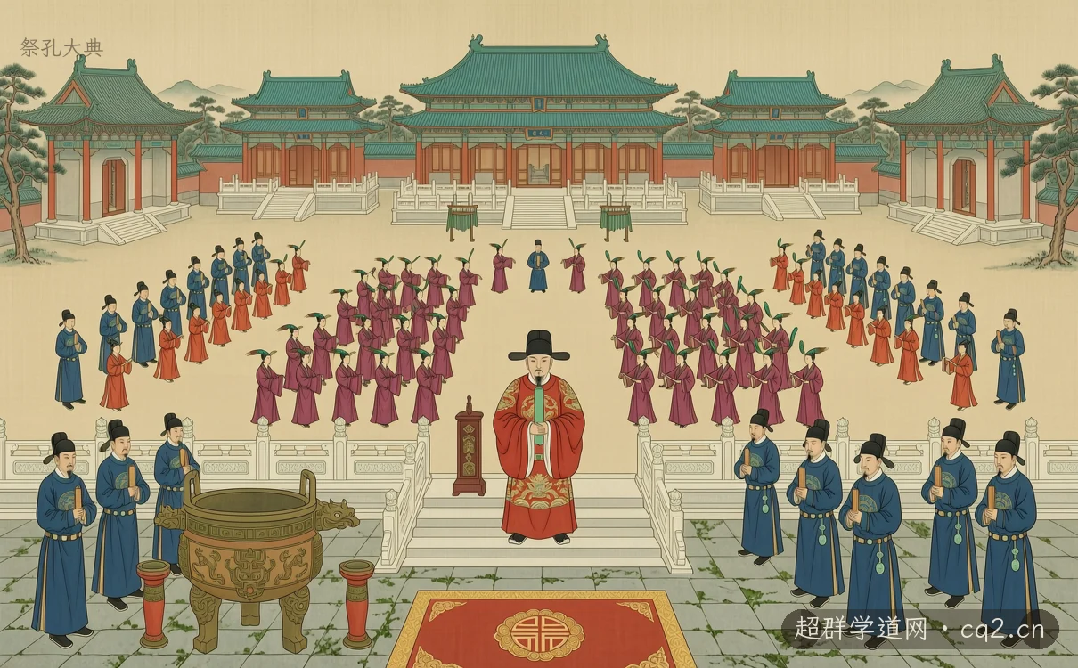 祭孔大典（AI 生成意境插图）