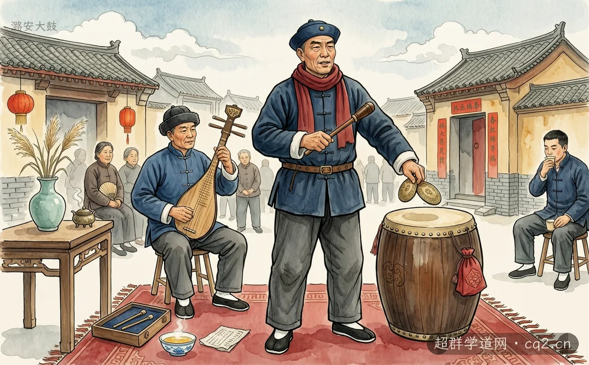 潞安大鼓（AI 生成意境插图）