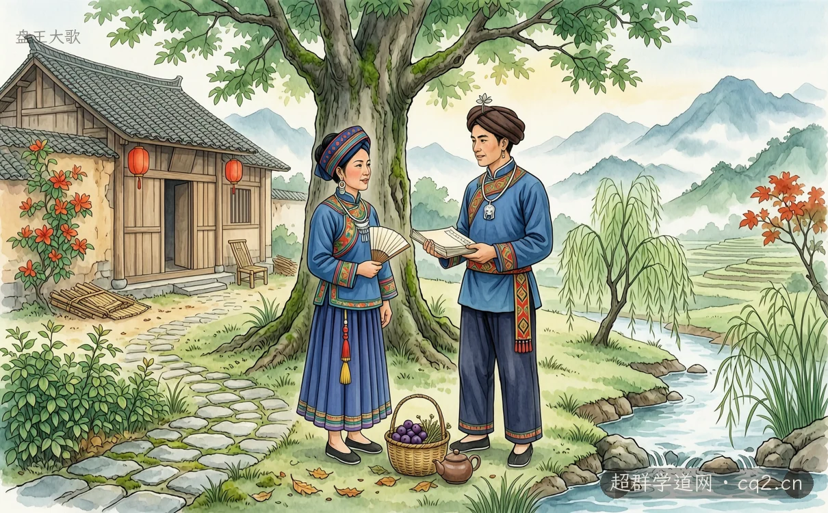 盘王大歌（AI 生成意境插图）