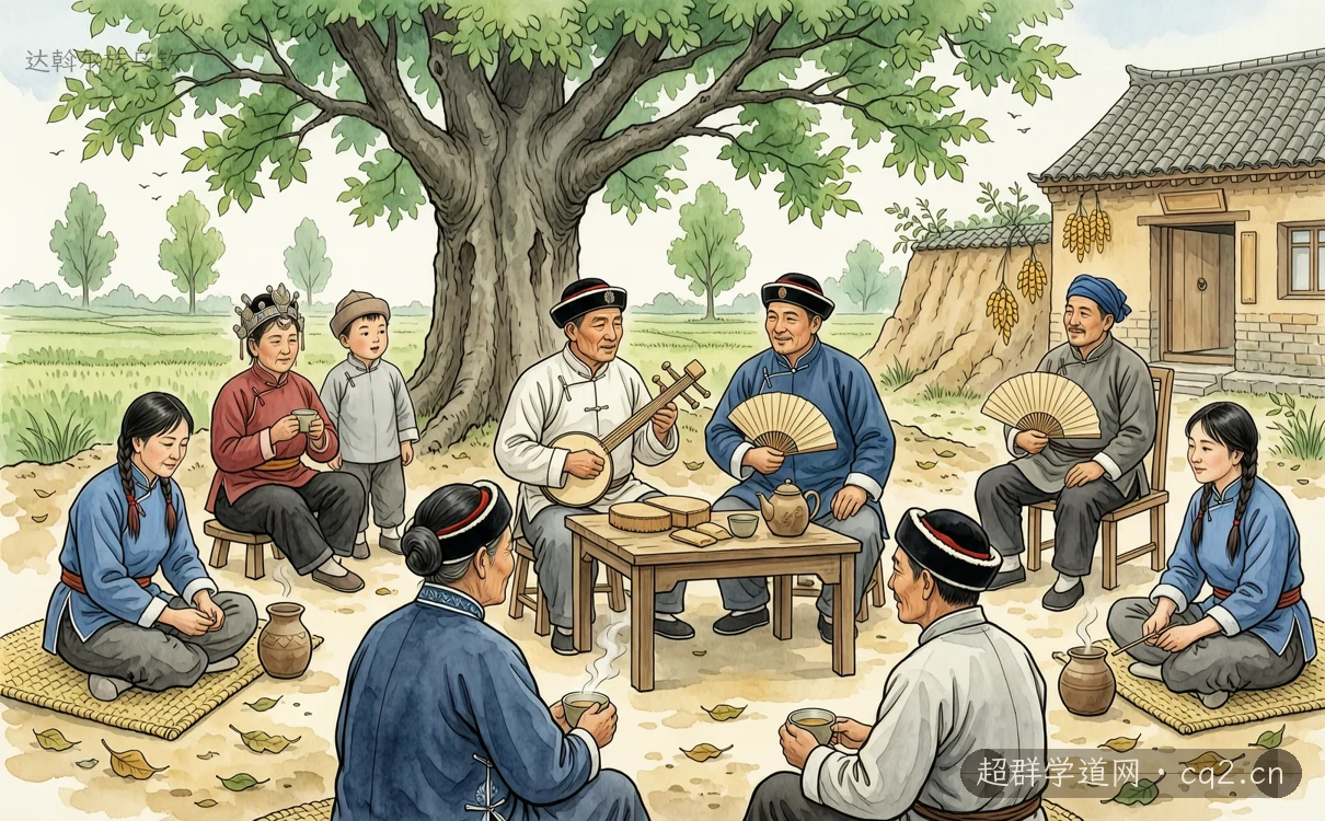 达斡尔族乌钦（AI 生成意境插图）