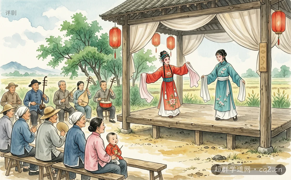 评剧（AI 生成意境插图）