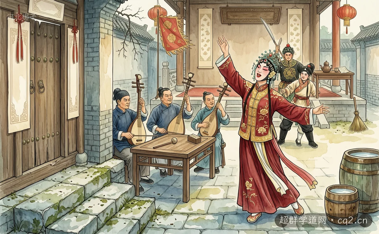河北梆子（AI 生成意境插图）
