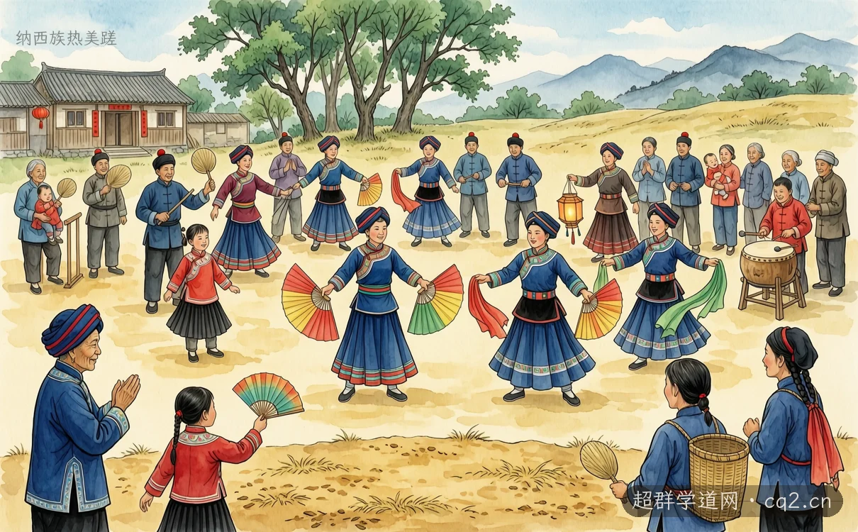 纳西族热美蹉（AI 生成意境插图）