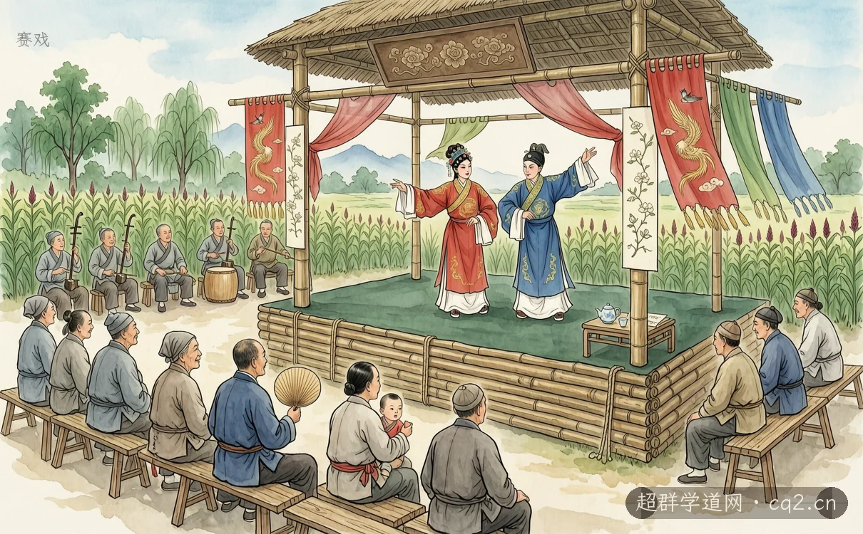 赛戏（AI 生成意境插图）