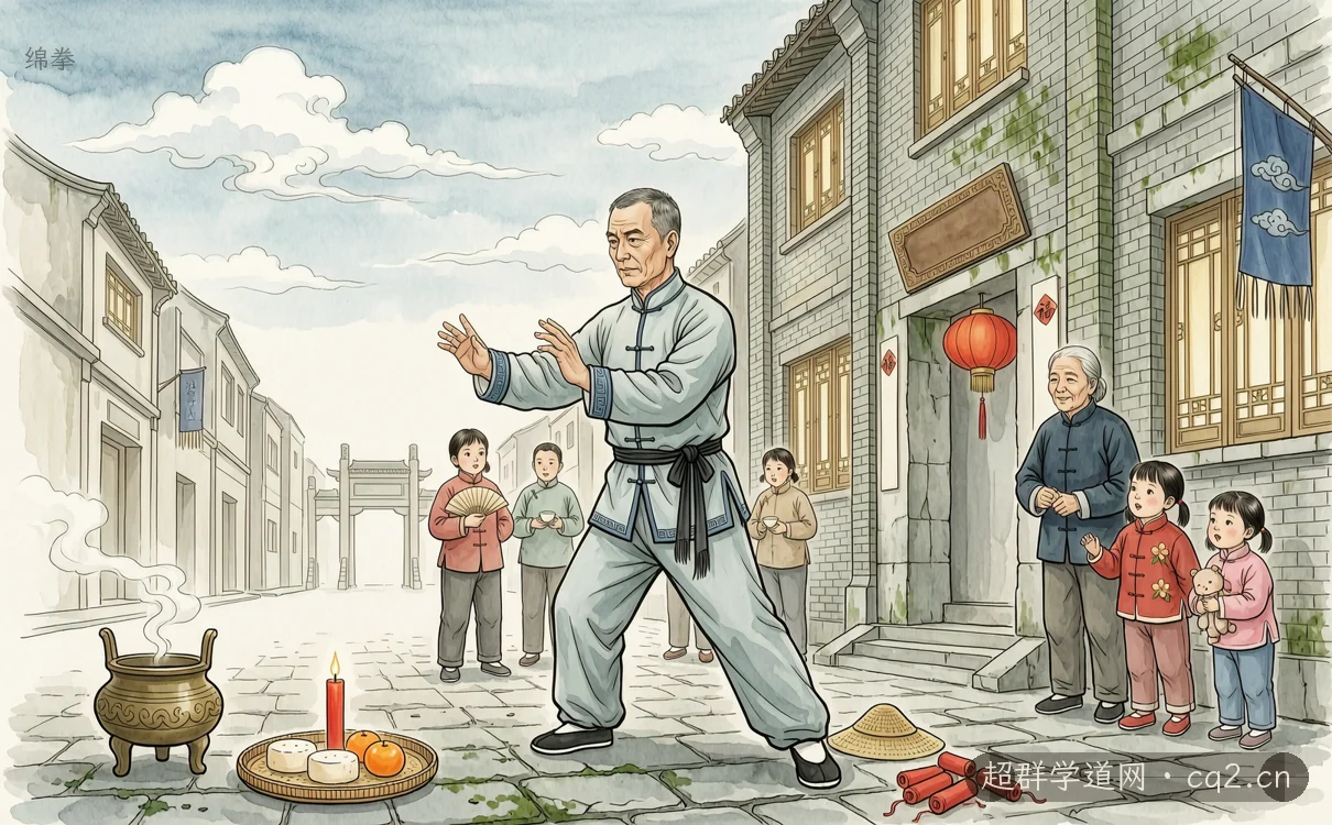 綿拳（AI 生成意境插圖）