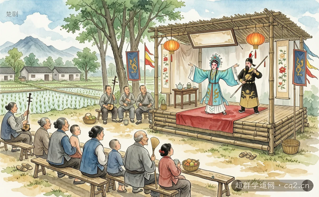 楚剧（AI 生成意境插图）
