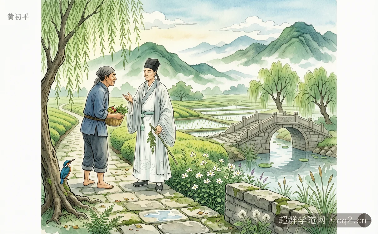黄初平（AI 生成意境插图）