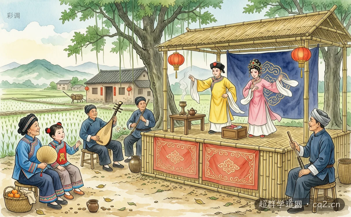 彩调（AI 生成意境插图）