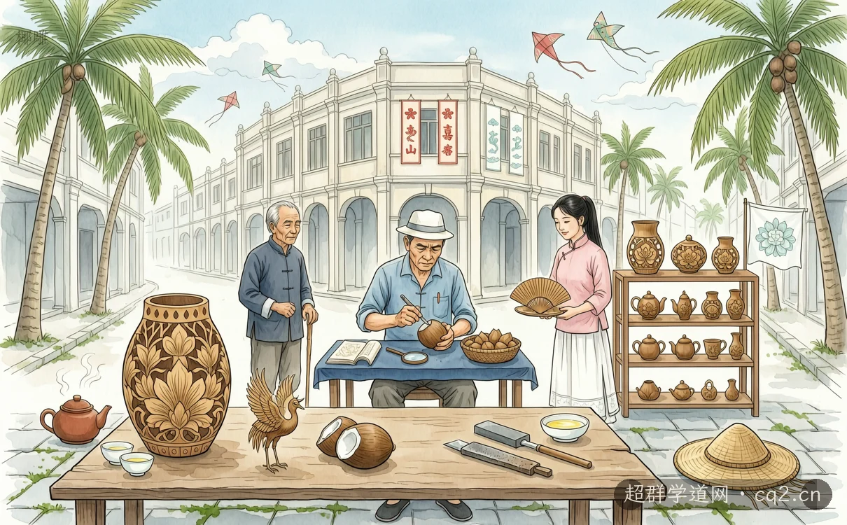 椰雕（AI 生成意境插图）
