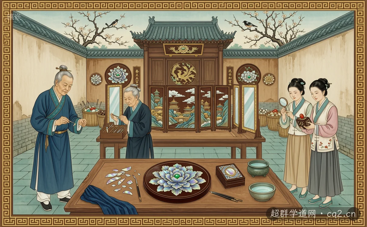 镶嵌（AI 生成意境插图）