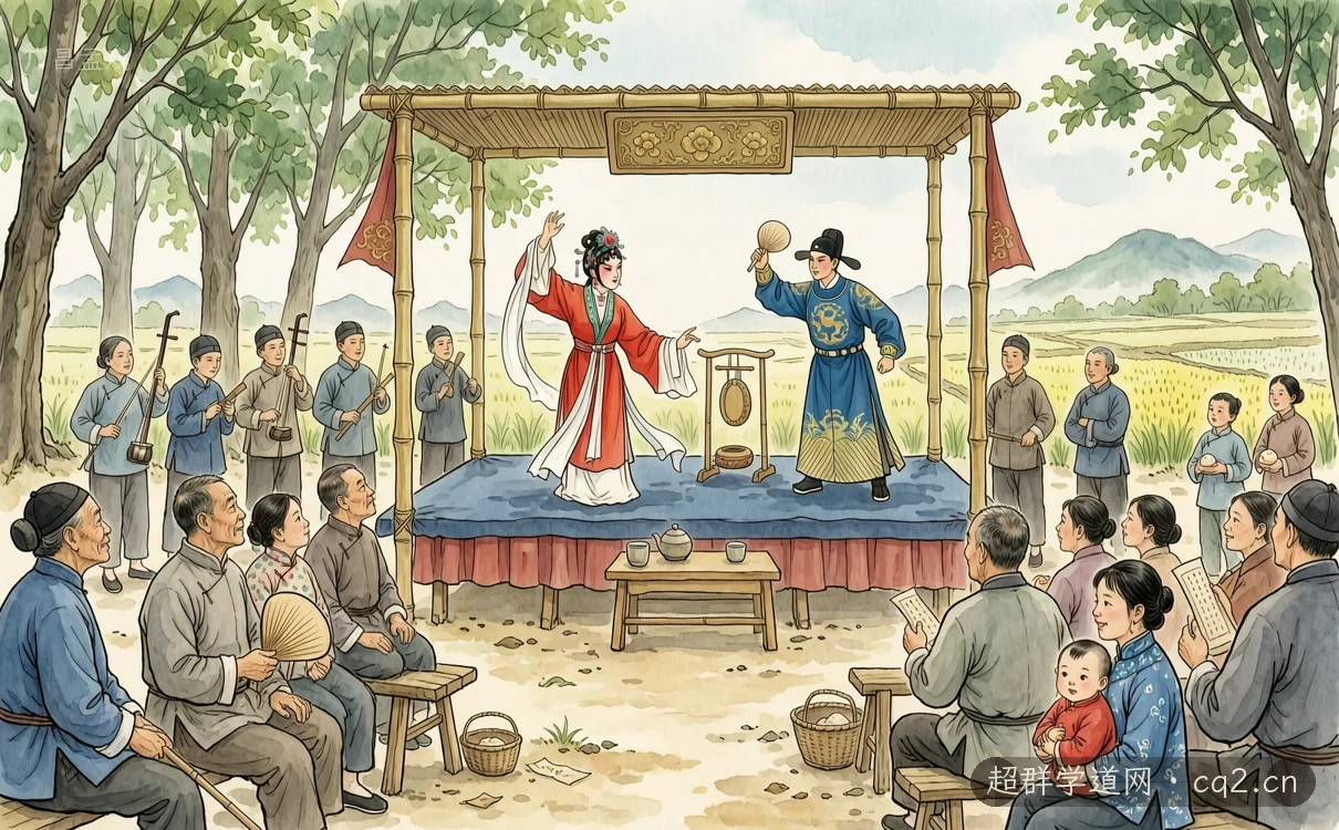 廣昌孟戲（AI 生成意境插圖）