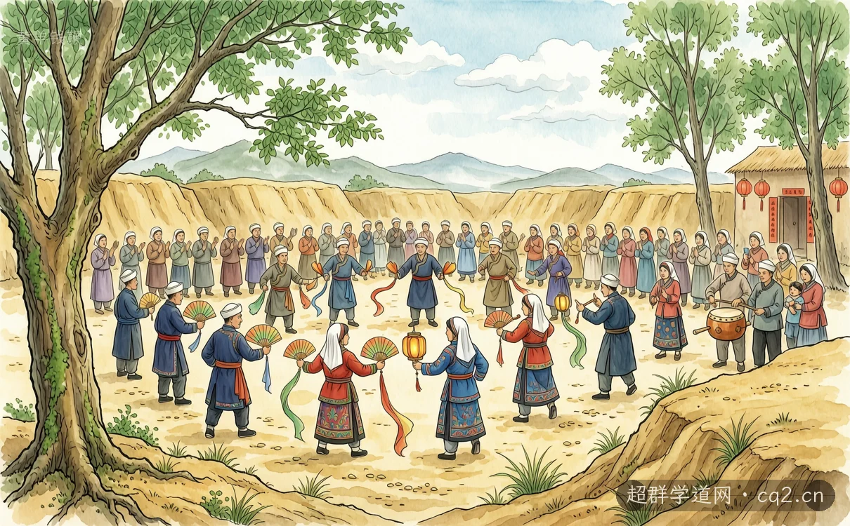 黃羊錢鞭（AI 生成意境插圖）