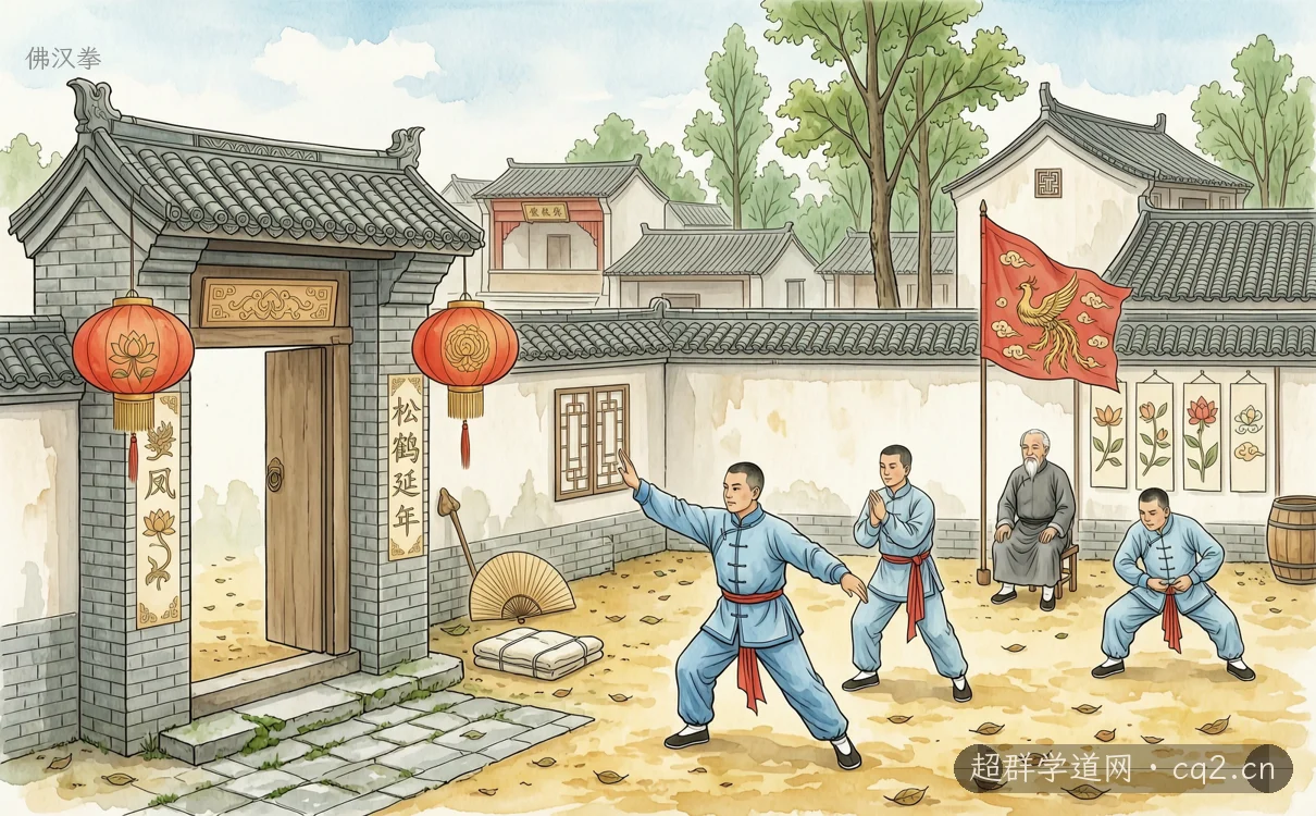 佛漢拳（AI 生成意境插圖）