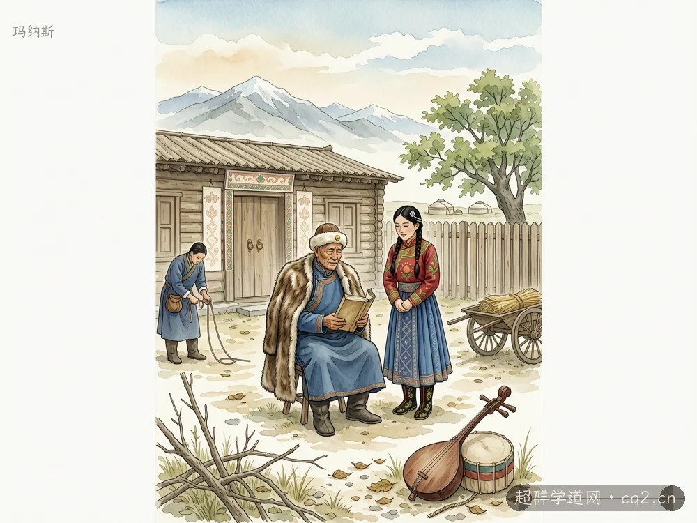 玛纳斯（AI 生成意境插图）