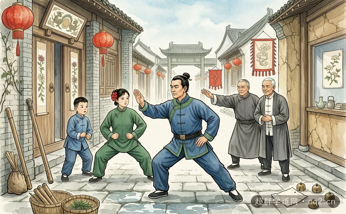 少北拳（AI 生成意境插圖）