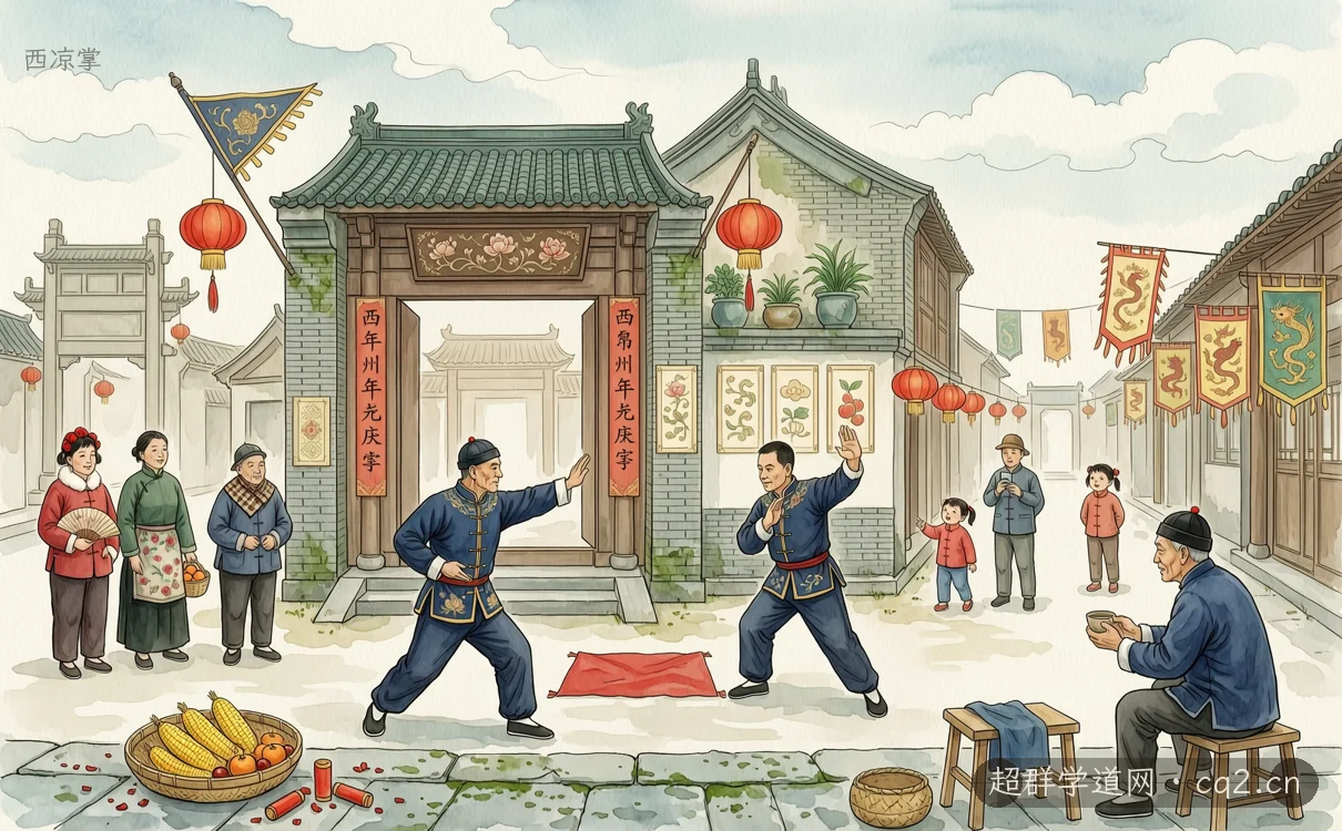西凉掌（AI 生成意境插图）