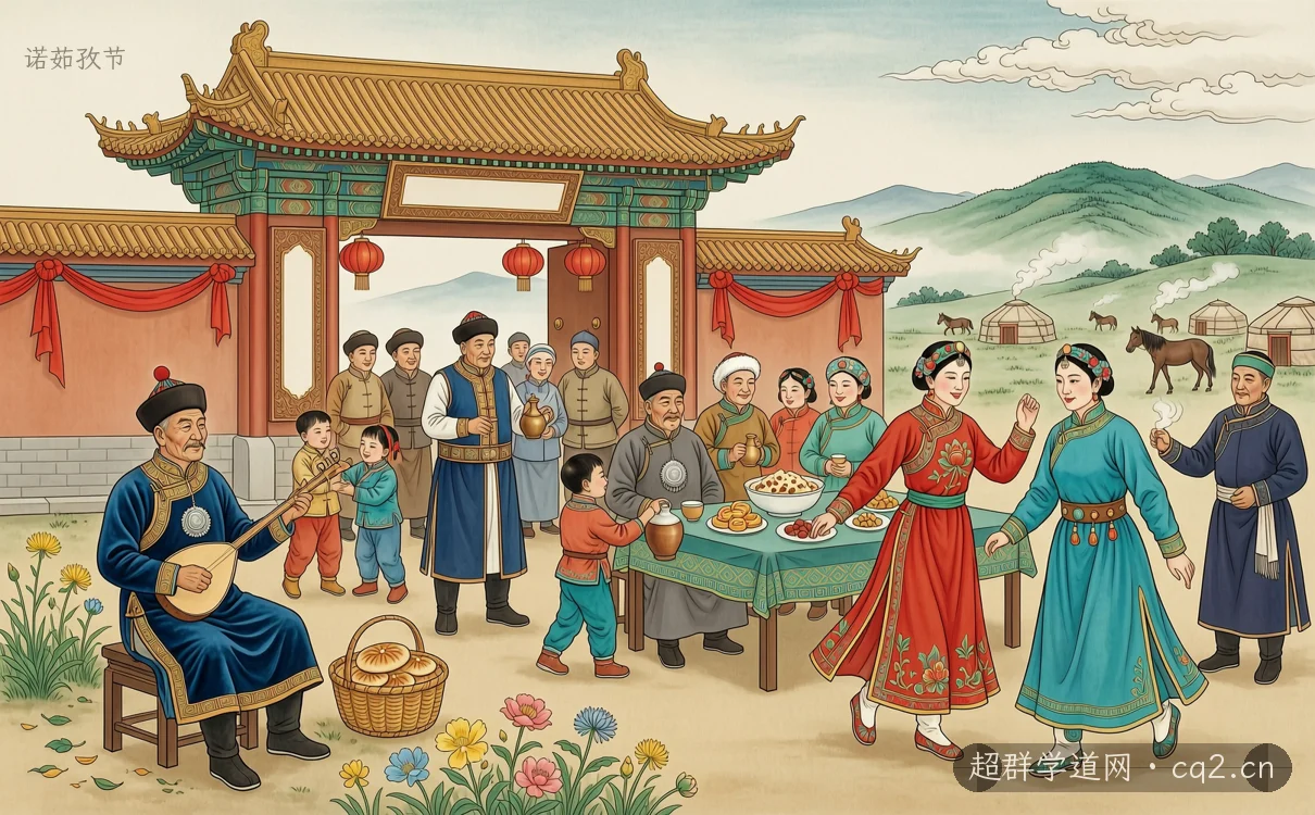 诺茹孜节（AI 生成意境插图）