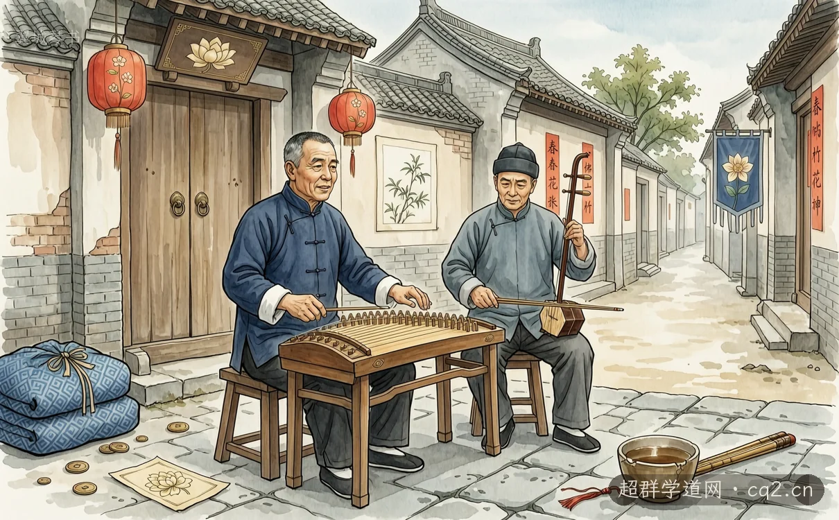翼城琴書（AI 生成意境插圖）