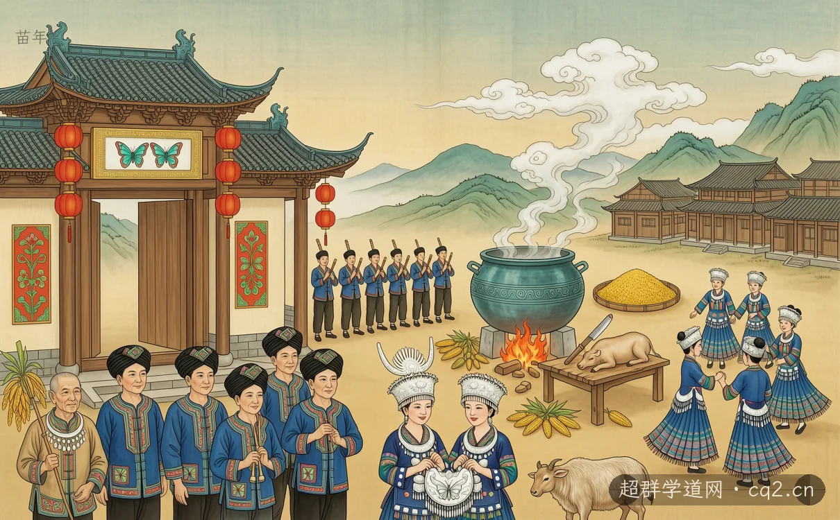 苗年（AI 生成意境插图）