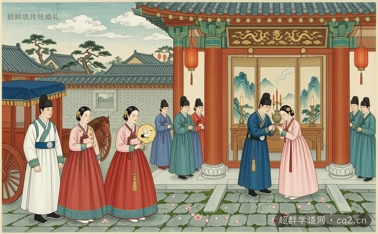 朝鲜族传统婚礼（AI 生成意境插图）