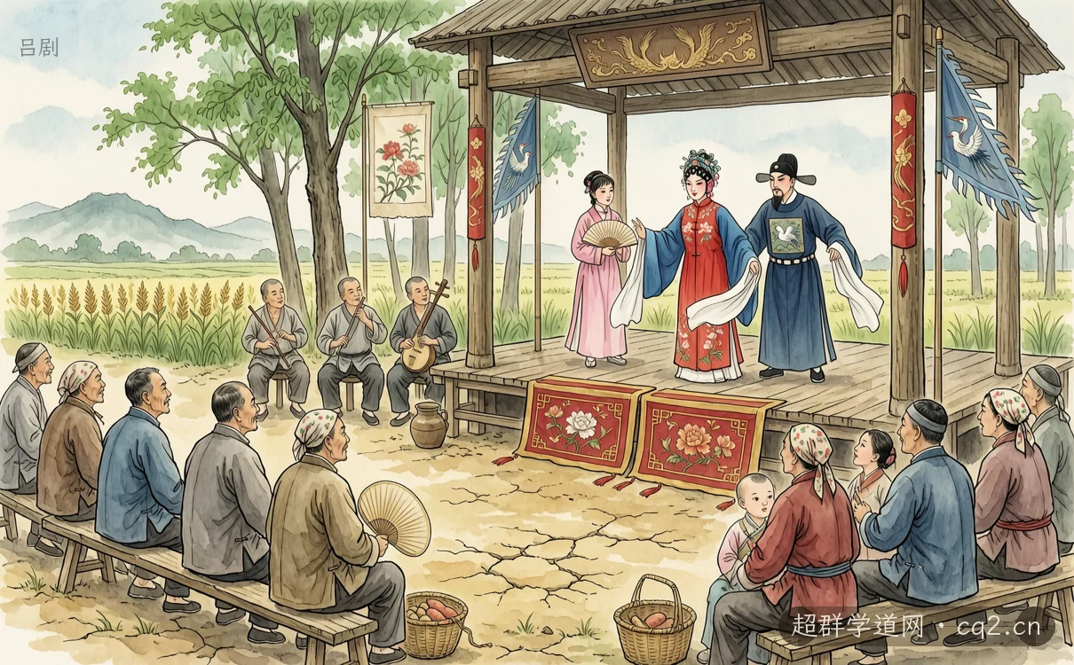 呂劇（AI 生成意境插圖）