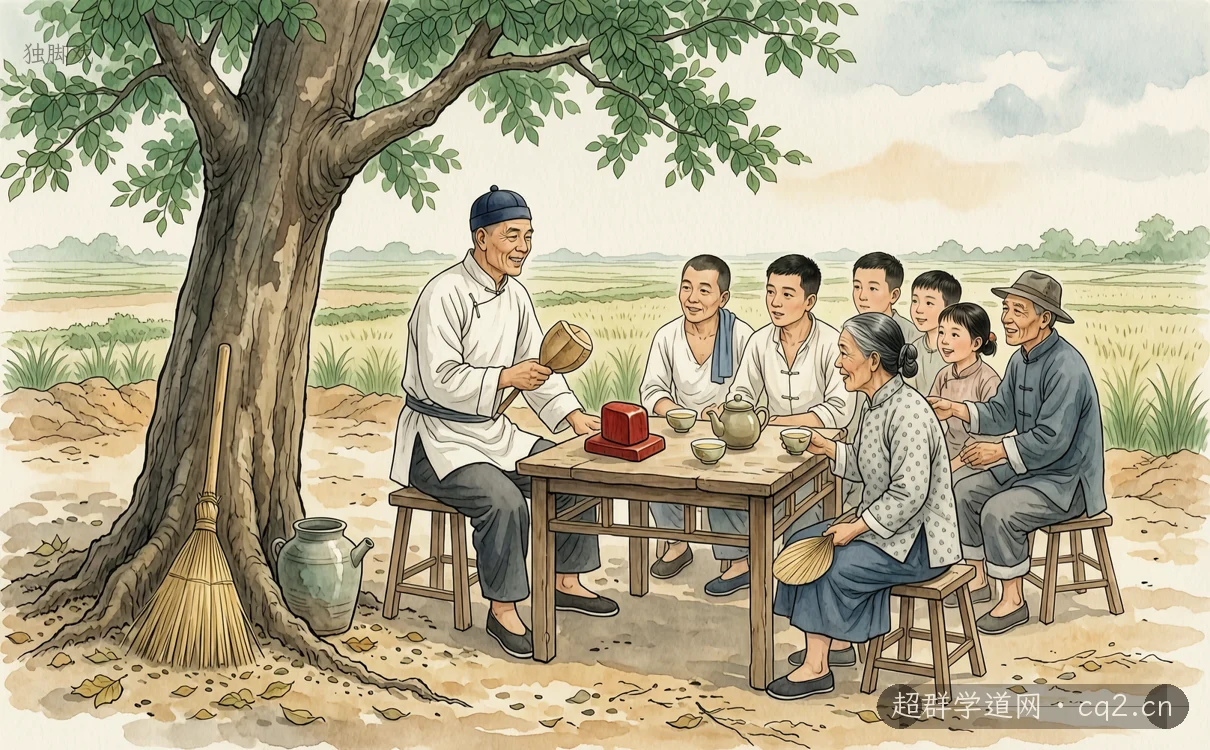 獨腳戲（AI 生成意境插圖）