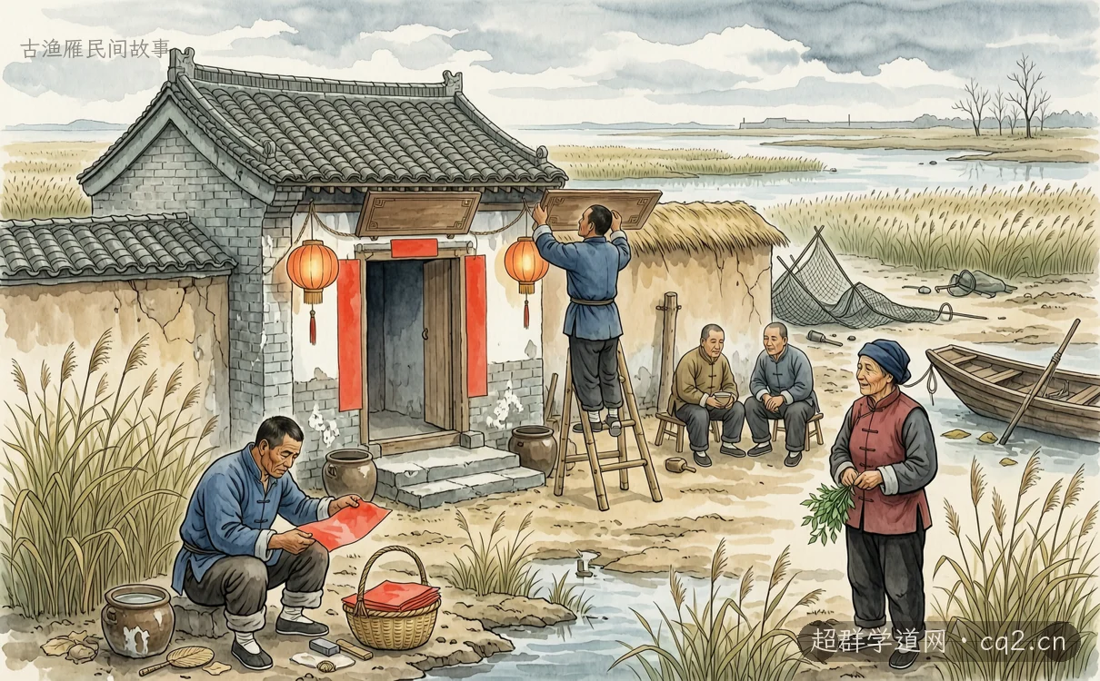 古漁雁民間故事（AI 生成意境插圖）