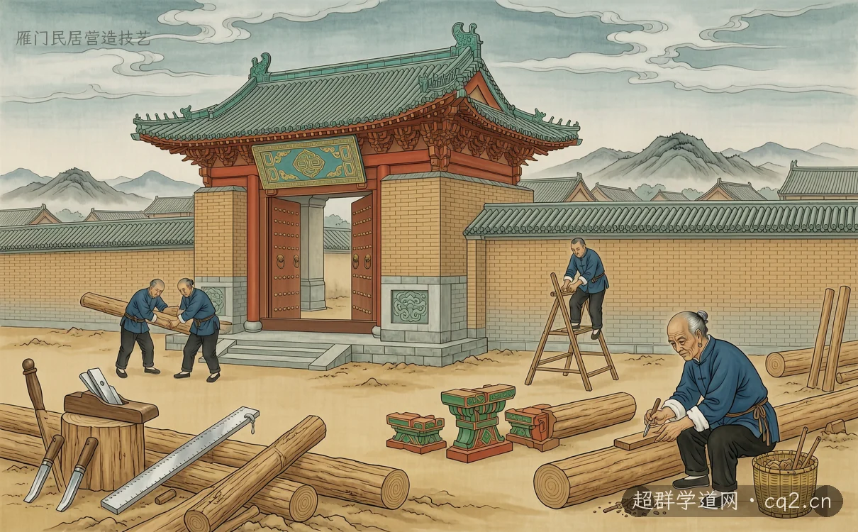雁门民居营造技艺（AI 生成意境插图）