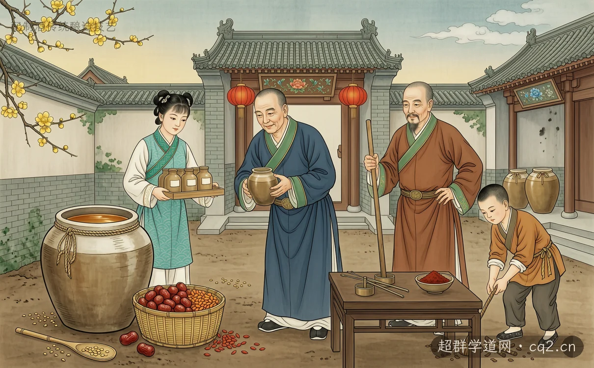 配制酒传统酿造技艺（AI 生成意境插图）