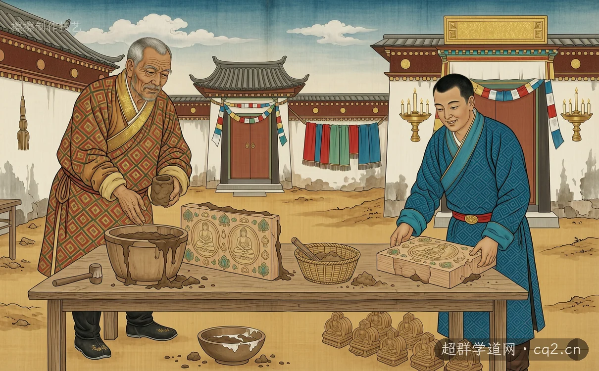 擦擦制作技艺（AI 生成意境插图）