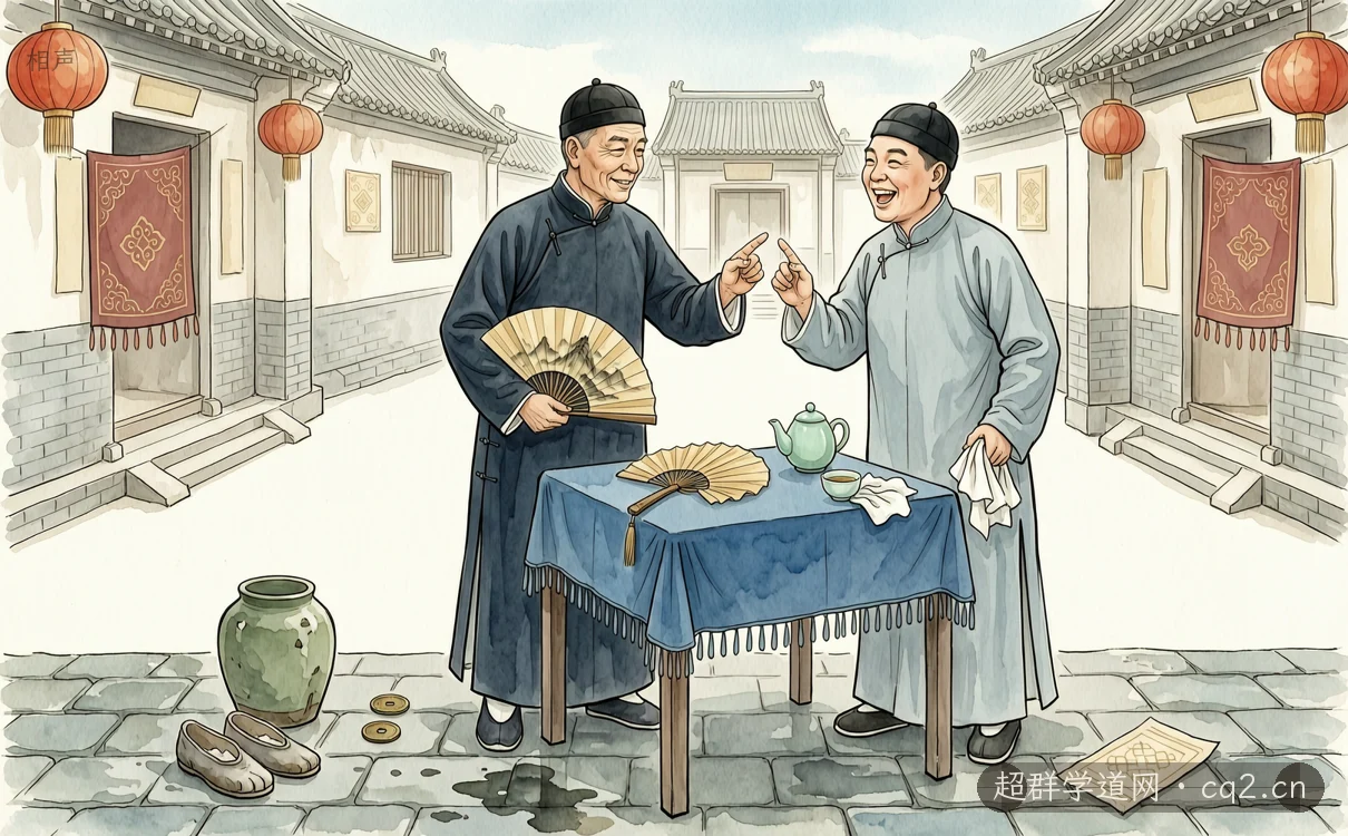 相声（AI 生成意境插图）