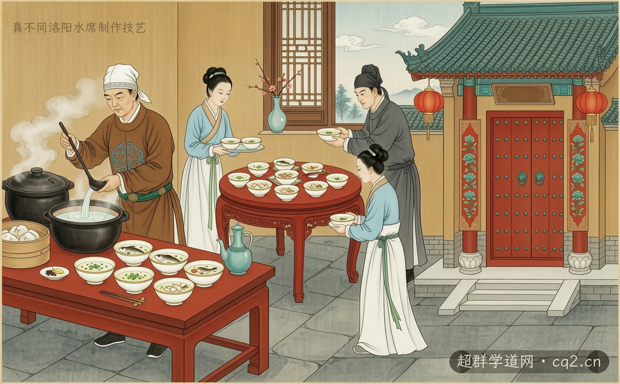 真不同洛陽水席製作技藝（AI 生成意境插圖）